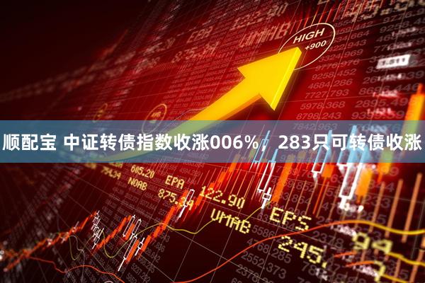 顺配宝 中证转债指数收涨006%，283只可转债收涨