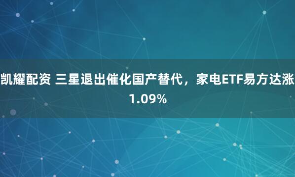 凯耀配资 三星退出催化国产替代，家电ETF易方达涨1.09%